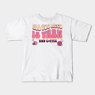 Yarn and Coffee Kids T-Shirt